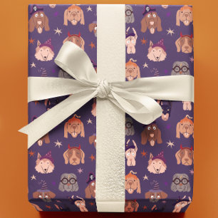 Papel De Presente Cachorros de Halloween na Figurina