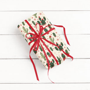 Papel De Presente Cacto de Natal Fofo Deserto