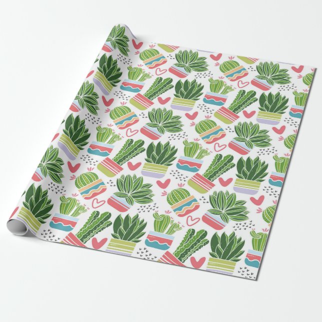 Papel De Presente Cactus (Desenrolado)