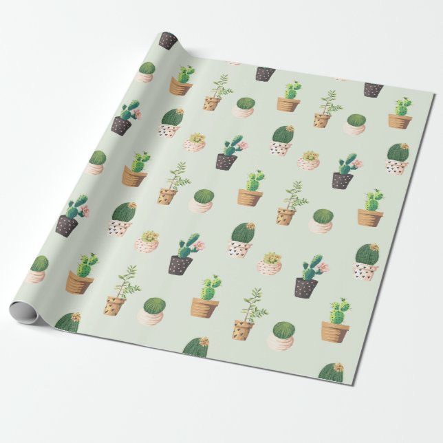 Papel De Presente Cactus (Desenrolado)