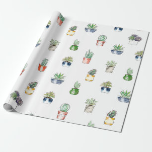 Papel De Presente Cactus com padrão de planadores