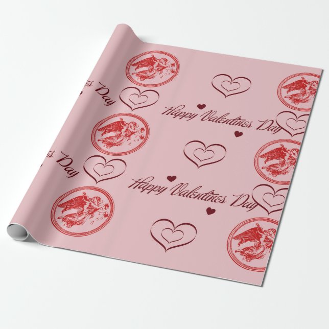 Papel De Presente Cadeaupapier Happy Valentines Day (Desenrolado)