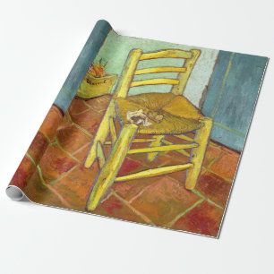 Papel De Presente Cadeira de Vincent Van Gogh com cachimbo