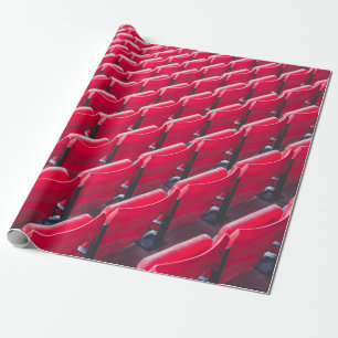 Papel De Presente Cadeiras de teatro vermelho