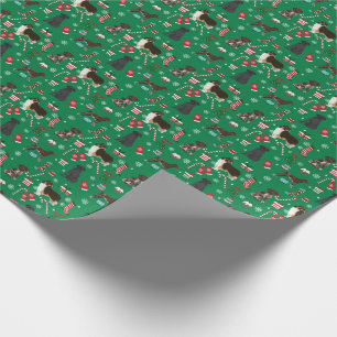 Papel De Presente Cães de Natal embrulhando papel