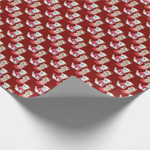 Papel De Presente Cães e Gatos de Natal
