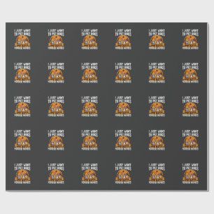 Papel De Presente Cães engraçados de Halloween Vetor de filmes de te