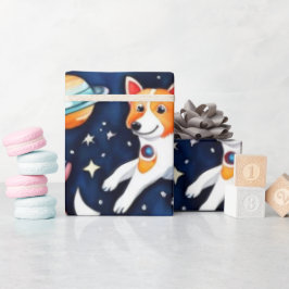 Papel De Presente Cães espaciais planetas, universo de galáxias