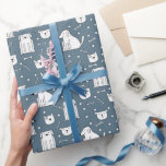 Papel De Presente Cães Fazem Alegria<br><div class="desc">Papel de embrulho Cães Fazem Alegria apresenta adoráveis cães doodle brancos de várias raças contra um fundo cinza cinza. Este design divertido traz um toque de alegria a qualquer presente,  perfeito para amantes de cães!</div>