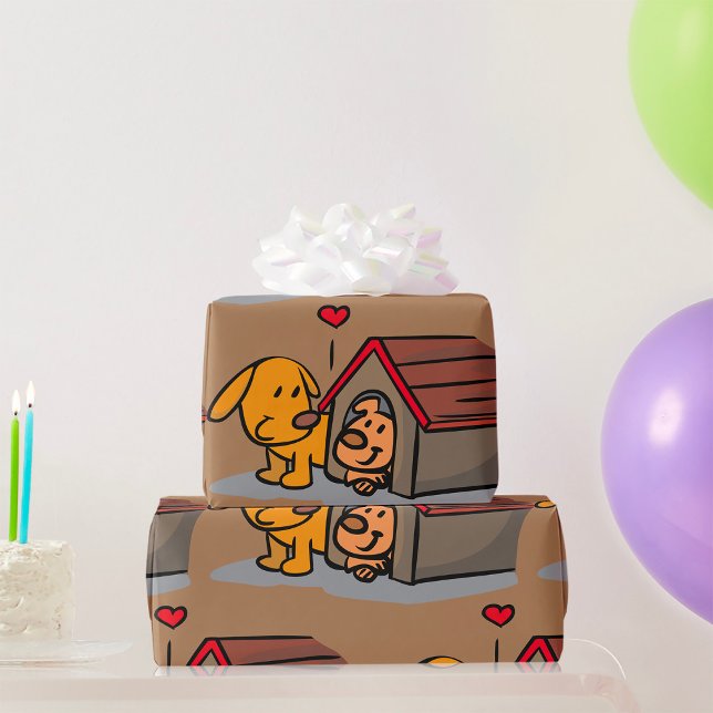 Papel De Presente Cães Num Papel De Embalagem De Cães (Criador carregado)