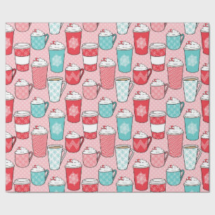 Papel De Presente Café Atrasado no inverno Papel de enrolamento