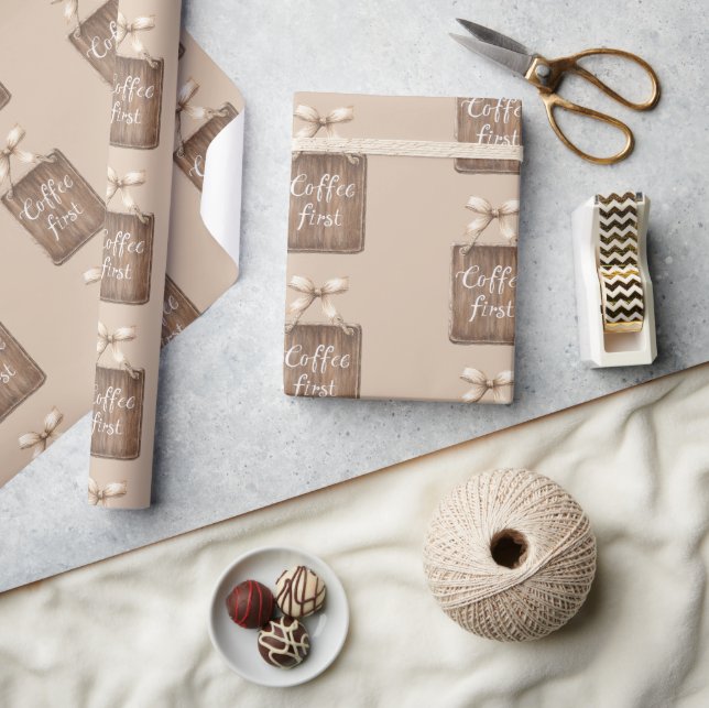 Papel De Presente Café com Creme de Cacau Primeiro Arco (Artesanato)