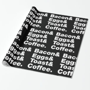 Papel De Presente Café da manhã (Bacon & Ovos & Toast & Coffee.) Vid