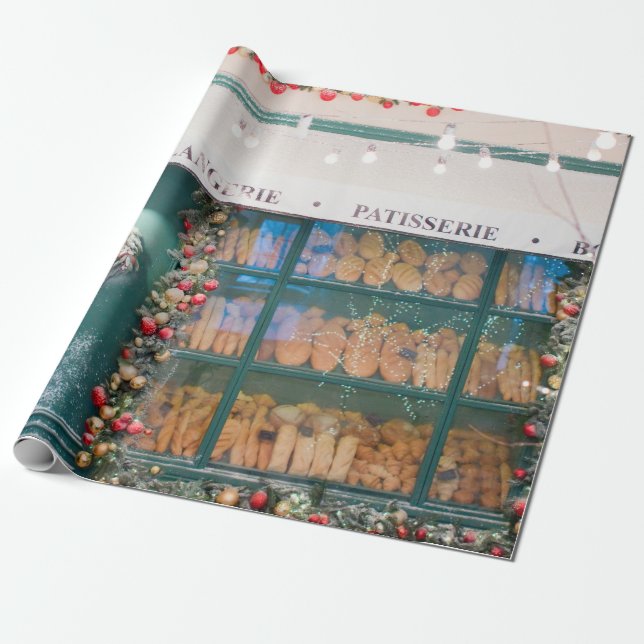 Papel De Presente Café de Natal com decoração de Natal (Desenrolado)