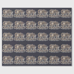 Papel De Presente Café e Tipografia da Criatividade
