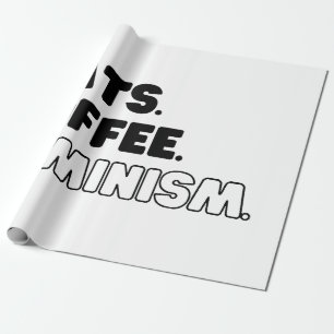 Papel De Presente Café Gatos Feminismo