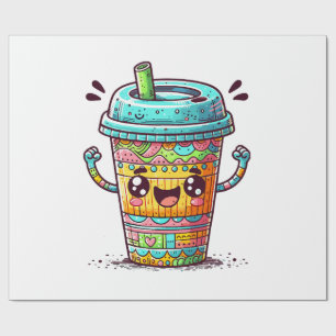 Papel De Presente Café Kawai