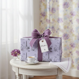 Papel De Presente Cafe Paris com cor de fundo personalizada