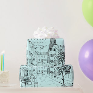 Papel De Presente Cafe Paris Wrapping Paper