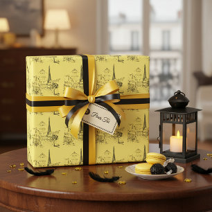 Papel De Presente Cafe Paris Wrapping Paper