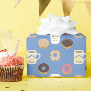 Papel De Presente Café personalizado e nozes