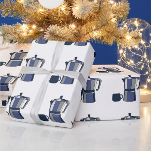 Papel De Presente Café Pote Café Mug Aniversário