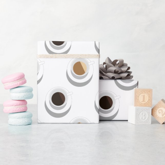 Papel De Presente Café quebrado. (Chá de bebê)