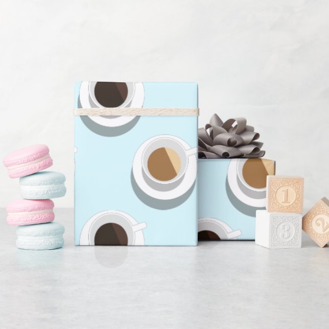 Papel De Presente Café quebrado. (Chá de bebê)