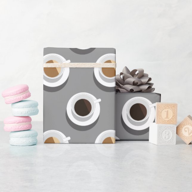 Papel De Presente Café quebrado. (Chá de bebê)