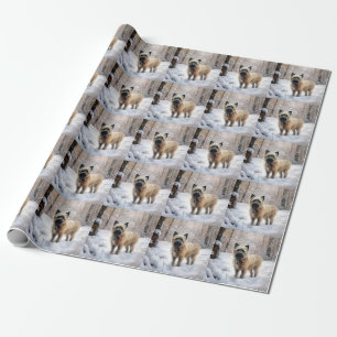 Papel De Presente Cairn Terrier Deixe-o nevar no Natal