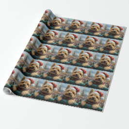 Papel De Presente Cairn Terrier Dog Roller Porta copos Natal