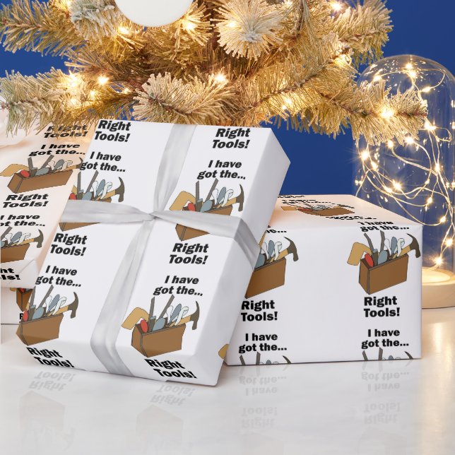 Papel De Presente Caixa de Ferramentas de Faz-tudo Eu Tenho as Ferra (Feriados)