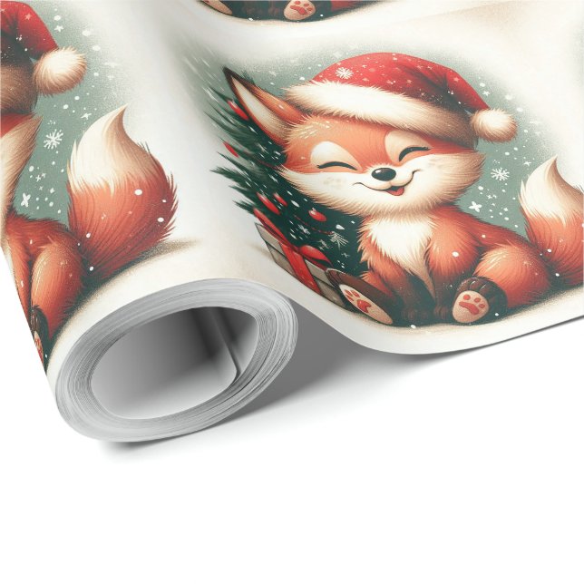 Papel De Presente Caixa de presente de Papais noeis de Natal (Ponta do rolo)