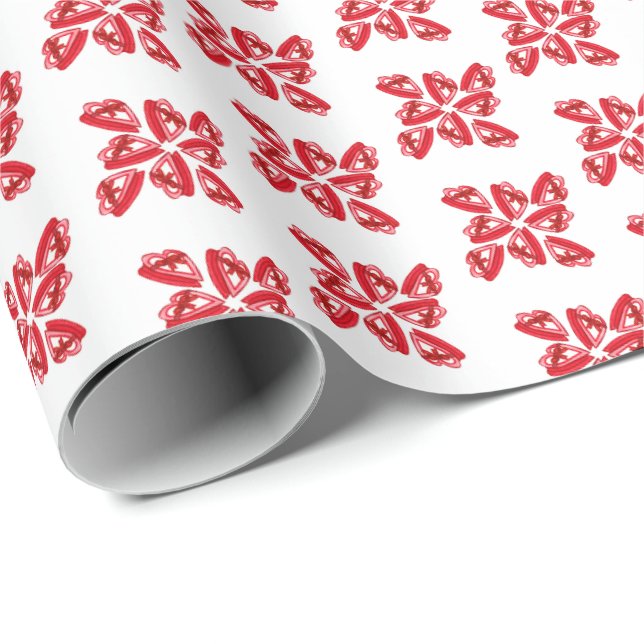 Papel De Presente Caixas de chocolate em forma de coração (Ponta do rolo)