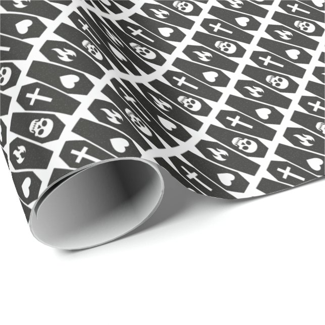 Papel De Presente Caixões  (Ponta do rolo)