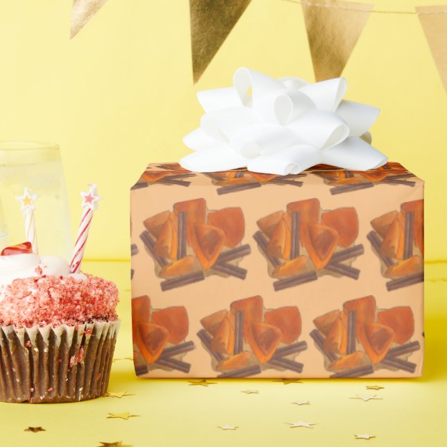 Papel De Presente Calabaza en Tacha Mexicano Deserto de Pumpkin (Festa de aniversário)