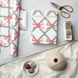 Papel De Presente Calça de Natal com Arcos Vermelhos