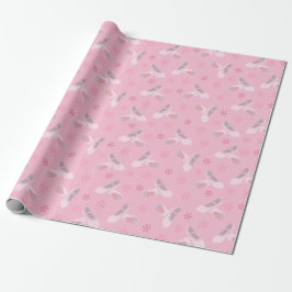 Papel De Presente Calçados de Balé rosa bonito com padrões