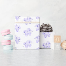 Papel De Presente Calçados de pontas de aniversário de Balé roxo