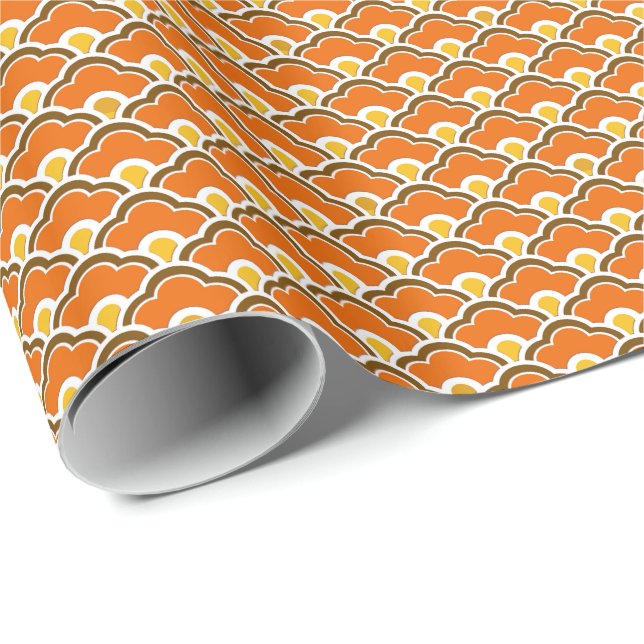 Papel De Presente Calças chinesas, tangerina - Laranja (Ponta do rolo)