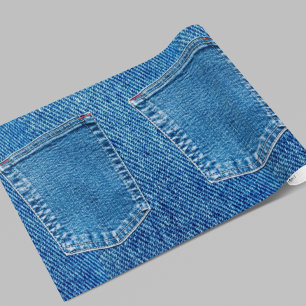 Papel De Presente Calças Jeans Bolsos Country Western Rústico