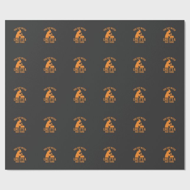 Papel De Presente Caldeirão de Bruxa Engraçado Halloween (Aberto)