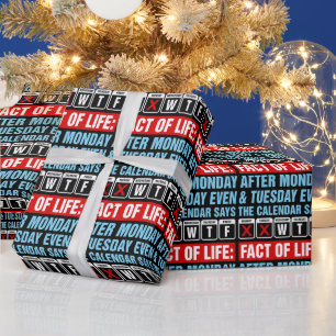 Papel De Presente Calendário da Vida Diz Humor WTF