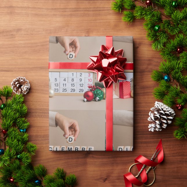 Papel De Presente Calendário de dezembro (Presente de Natal)