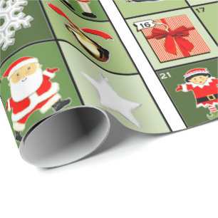 Papel De Presente Calendário do Advento Contagem Regressiva de Natal
