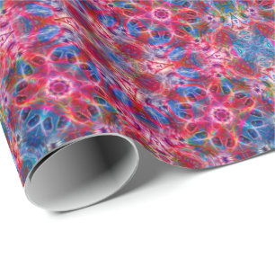 Papel De Presente Calidoscópio em Flor