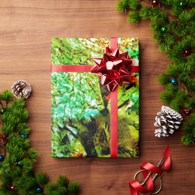 Papel De Presente Calm yellow abstract Wrapping Paper,Dazzling shine (Presente de Natal)