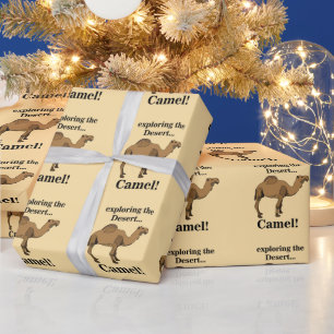 Papel De Presente Camelo Animal do Deserto Engraçado