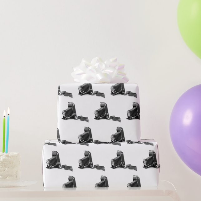 Papel De Presente Câmera Bellows Com Filme (Presentes para festas)