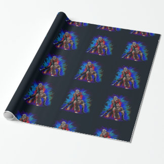 Papel De Presente Camic Zombie Wrestlers, embrulho de presente esmag